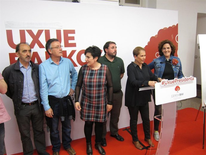 Uxue Barkos (Geroa Bai) abre la campaña electoral del 24M.