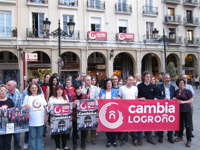 Cambia La Rioja y Cambia Logroño en la plaza del Mercado