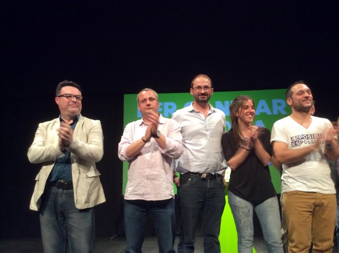 Joan Herrera, Alex Mañas y Joan Josep Nuet abren la campaña de ICV-EUiA
