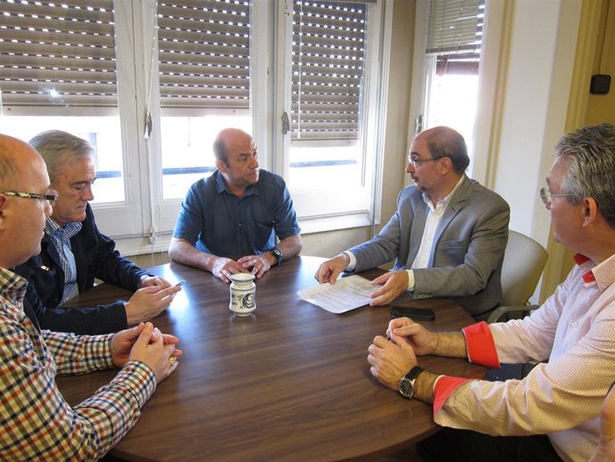 Lambán y Alastuey se han reunido este viernes en la sede de UGT