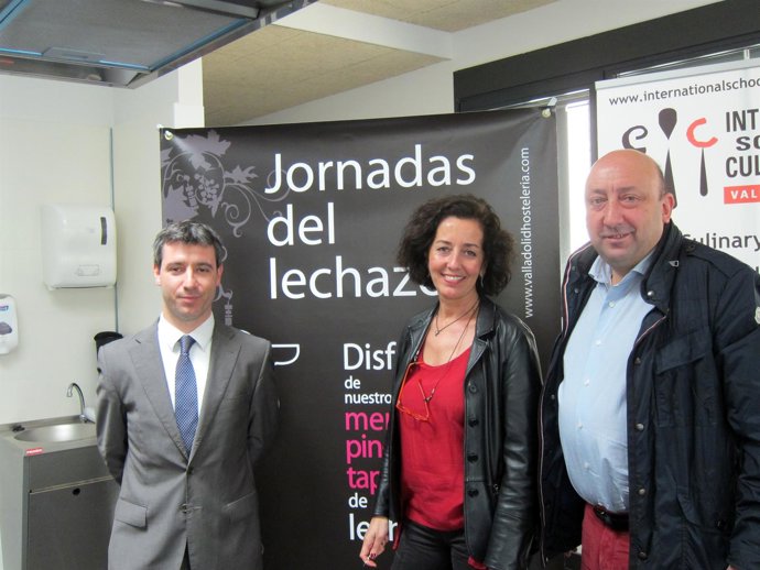 Cantalapiedra y Fernández en la presentación de las III Jornadas de Lechazo