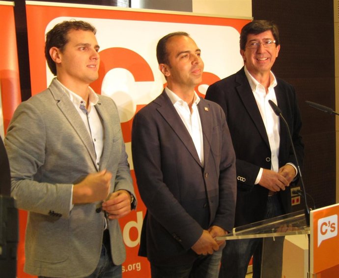 Albert Rivera, Javier Millán y Juan Marín