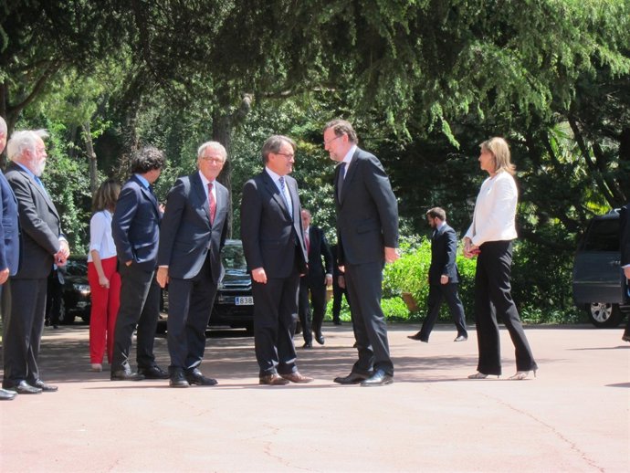 Miguel Arias Cañete, Xavier Trias, Artur Mas, Mariano Rajoy y Llanos de Luna