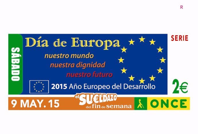 Cupón de la ONCE Día de Europa 9 de mayo 2015