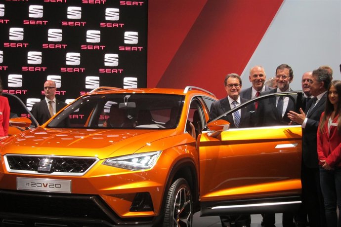 Rajoy y Artur Mas en el Salón del Automóvil de Barcelona