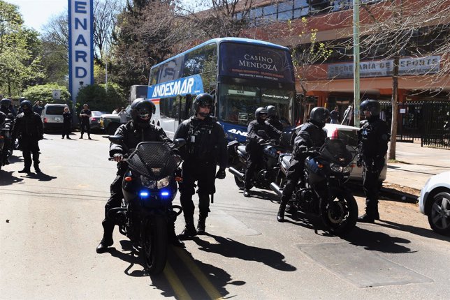 Policía motorizada en Argentina