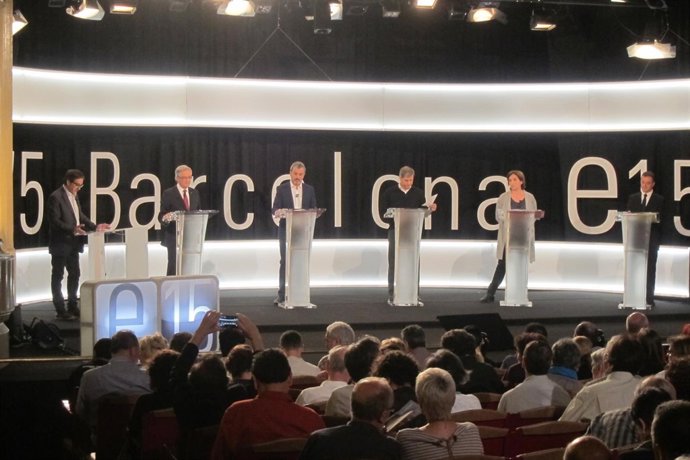  X.Trias, J.Collboni, A.Fernández, A.Colau Y A.Bosch