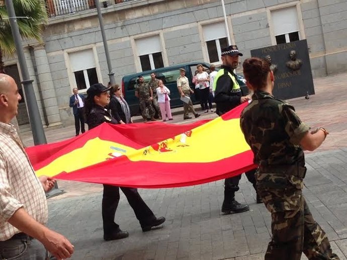Acto de jura de bandera en Huelva.