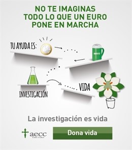 Imagen de la campaña de recaudación de la AECC.