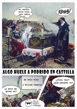 Cartel de 'Algo huele a podrido en Castilla', de Microteatro Málaga