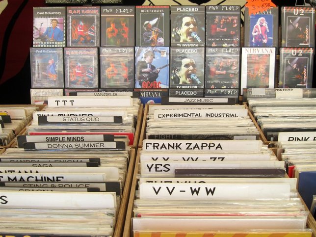 Ejemplares de vinilos de la Ferñái Internacional del Disco de Valladolid