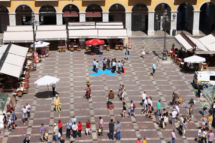 Acto de campaña de Durán en la Plaza Mayor