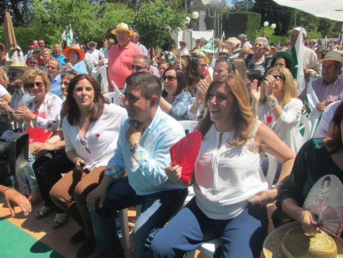 Susana Díaz en el acto público de Martos 