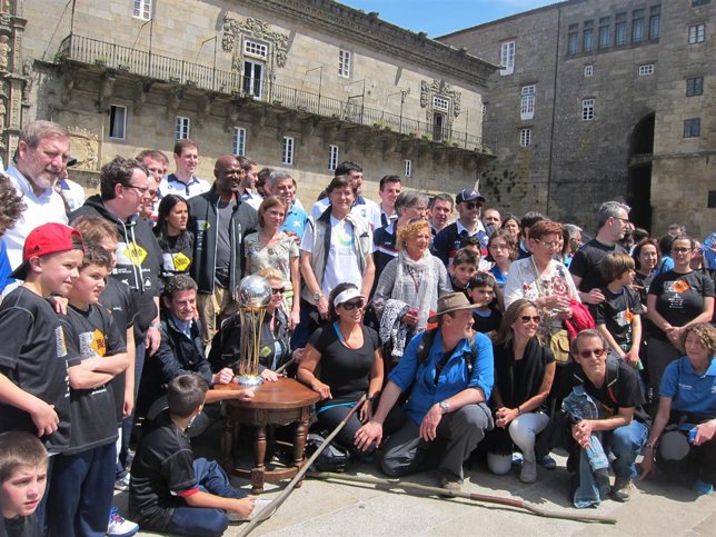 El exjugador de la NBA Terry Porter a su llegada al Obradoiro