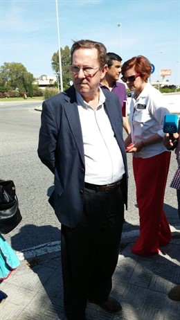 De Llera en el lugar del accidente.