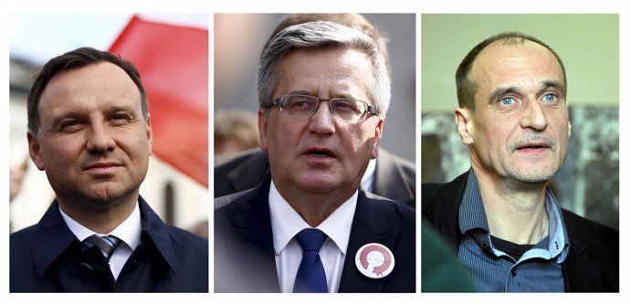 Principales candidatos en las elecciones de Polonia