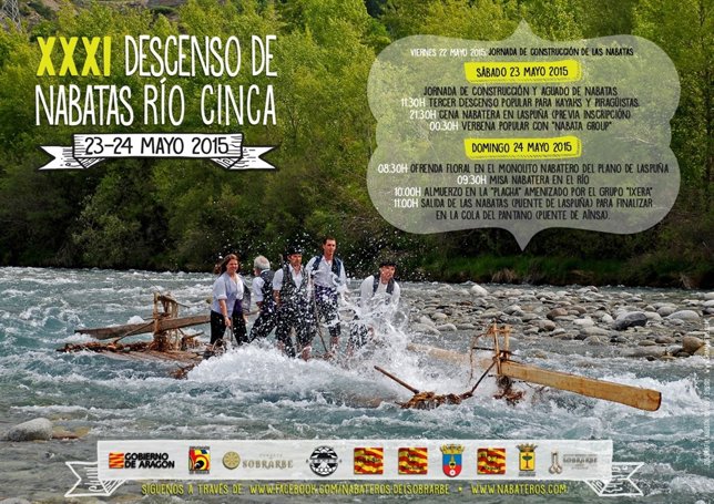 Cartel del XXXI Descenso de nabatas por el río Cinca