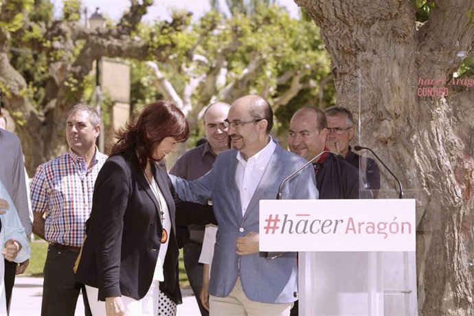 3612931Javier Lambán Y Micaela Navarro Este Domingo En Sádaba.