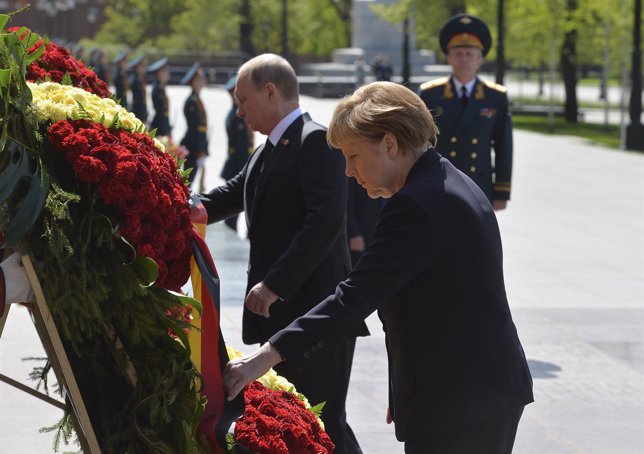 Merkel y Putin en Moscú