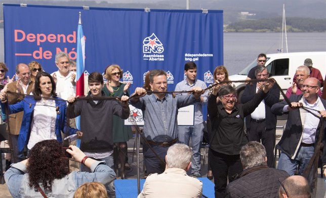 El portavoz nacional del BNG, Xavier Vence, en Rianxo