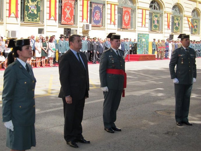 El delegado de Gobierno en Andalucía, Antonio Sanz, en un acto con Guardia Civil