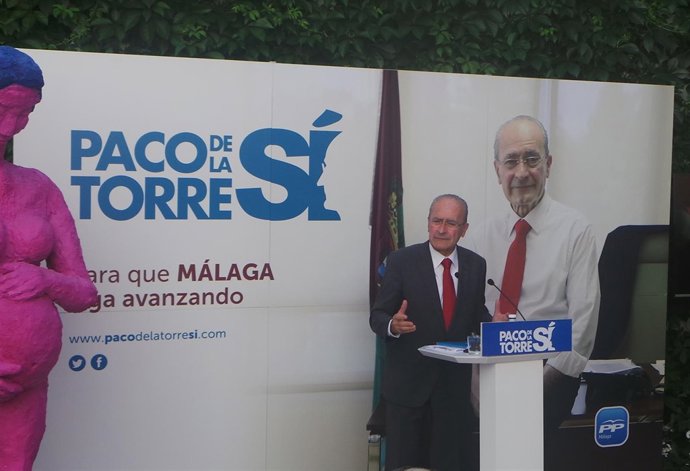 Alcalde de málaga candidato reelección francisco de la torre capital 24M