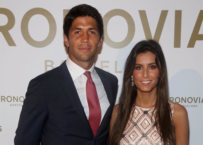 Fernando Verdasco y Ana Boyer en el desfile de Pronovias