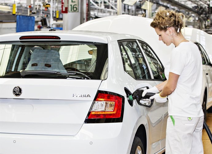 Producción de Skoda en Mladá Boleslav (República Checa)