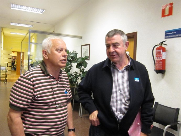 Juan José Blanco y Andrés García (Acerga) en la Xunta.