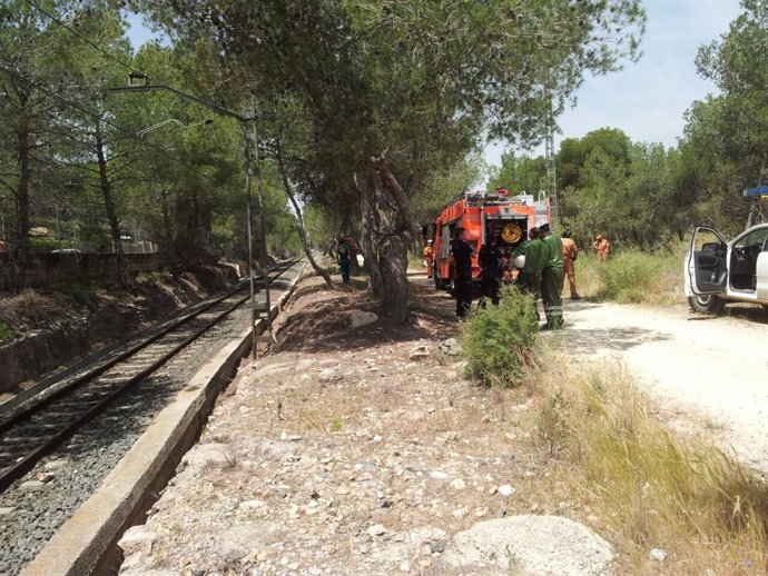 Caída del cable de alta tensión