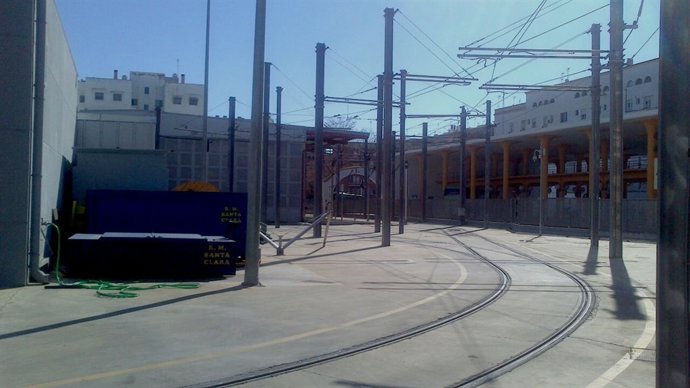 Cocheras del tranvía. 