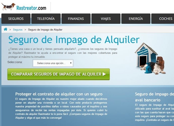 Nuevo servicio comparador de seguros de imago en el alquiler de Rastreator