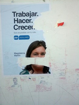 Cartel del PP de Villaverde