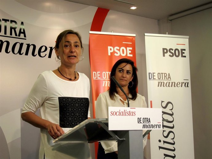 Luz Rodríguez y la candidata riojana Concha Andreu