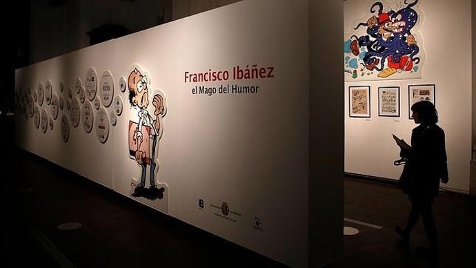 Sala de la exposición sobre Ibáñez. 