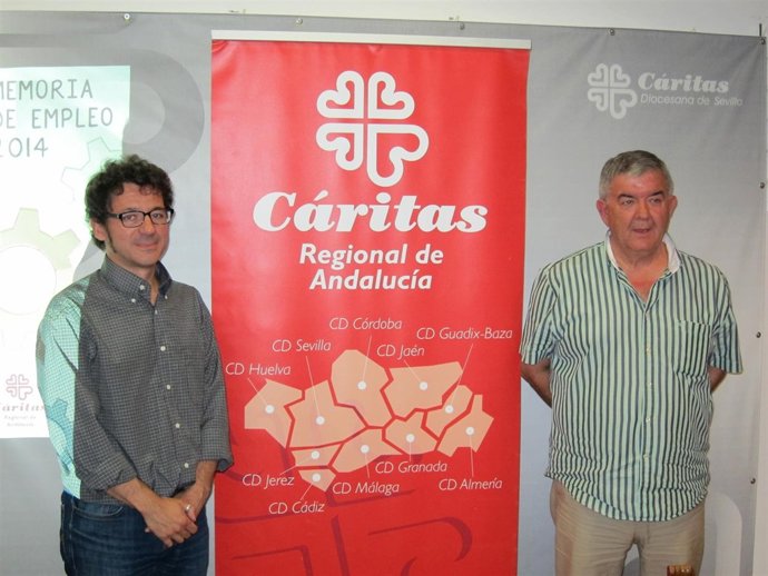 Alberto Mateos y Anselmo Ruiz, de Cáritas Andalucía