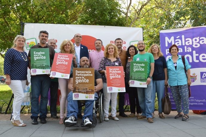 Málaga Para la Gente IU con Maíllo Zorrilla castro lista 24 de mayo
