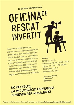 Obra 'Oficina de rescate invertido' de Núria Güell en el Arts Santa Mònica