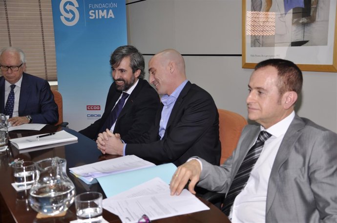 Luis Rubiales en el acto de conciliación