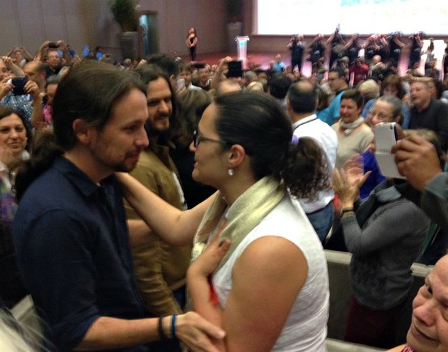 Pablo Iglesias en un acto en A Coruña