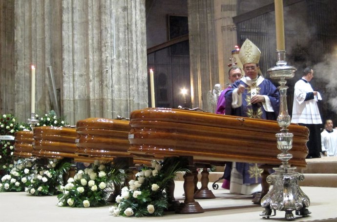 Funeral por los cuatro fallecidos en accidente de A400M en Sevilla.
