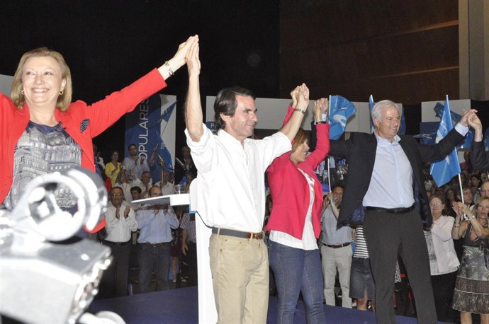 Aznar en el mitin de Zaragoza