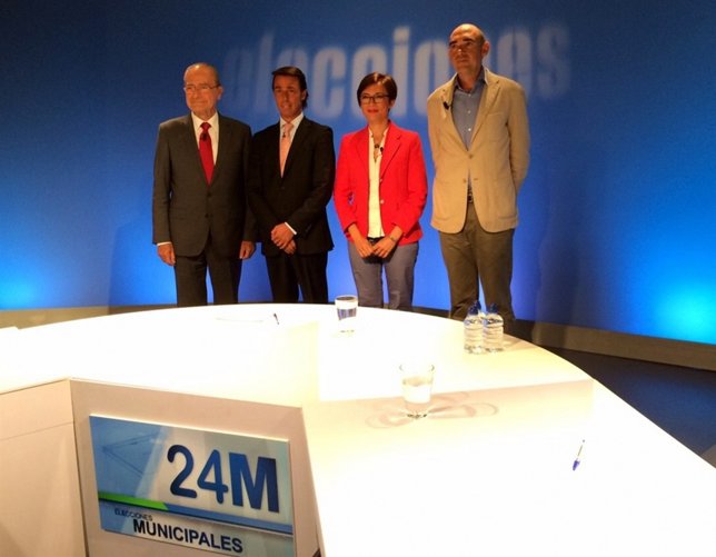 De la Torre (PP), María Gámez (PSOE) y Zorrilla (Málaga para la Gente)