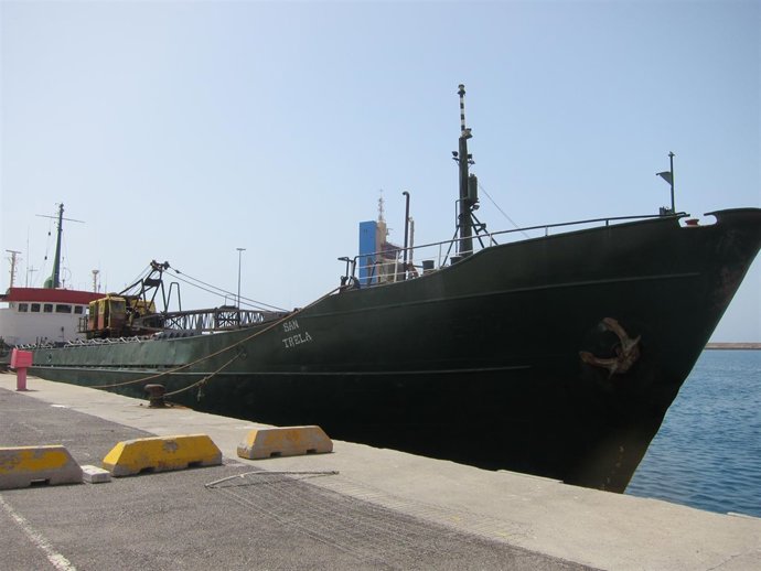 El buque 'San Trela' intevenido con unas 5 toneladas de hachís