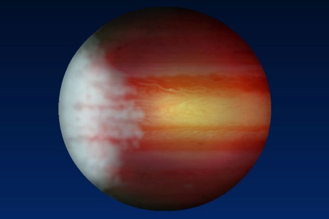 Exoplaneta con variaciones meteorológicas