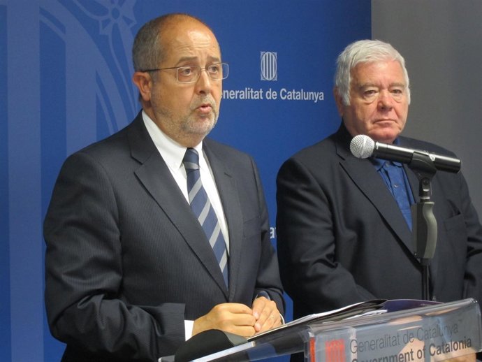 El conseller Felip Puig y el pte. De Eurecat Antoni Peñarroya