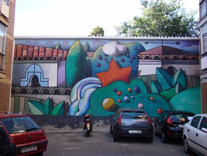 Mural en la calle Serafín de Valladolid