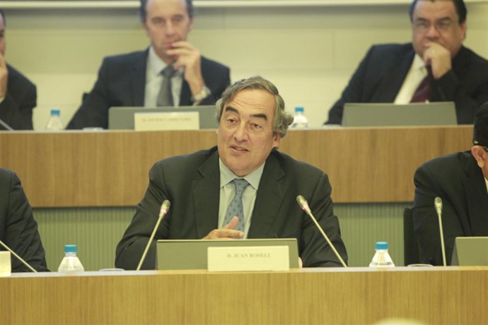 Juan Rosell en la sede de la CEOE