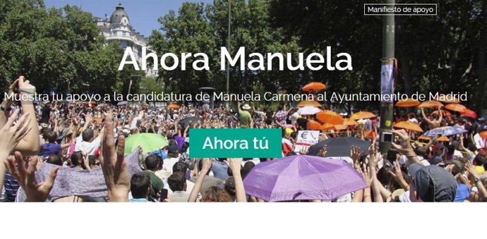 Página de apoyo a Manuela Carmena