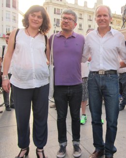 Rafael Blázquez (dcha.) junto a otros miembros de su candidatura